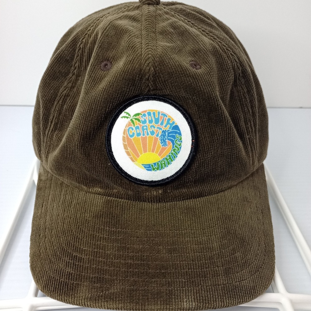 South Coast Wahines‎ Circle Sun Corduroy Hat Brown Logo Adjustable Cap
